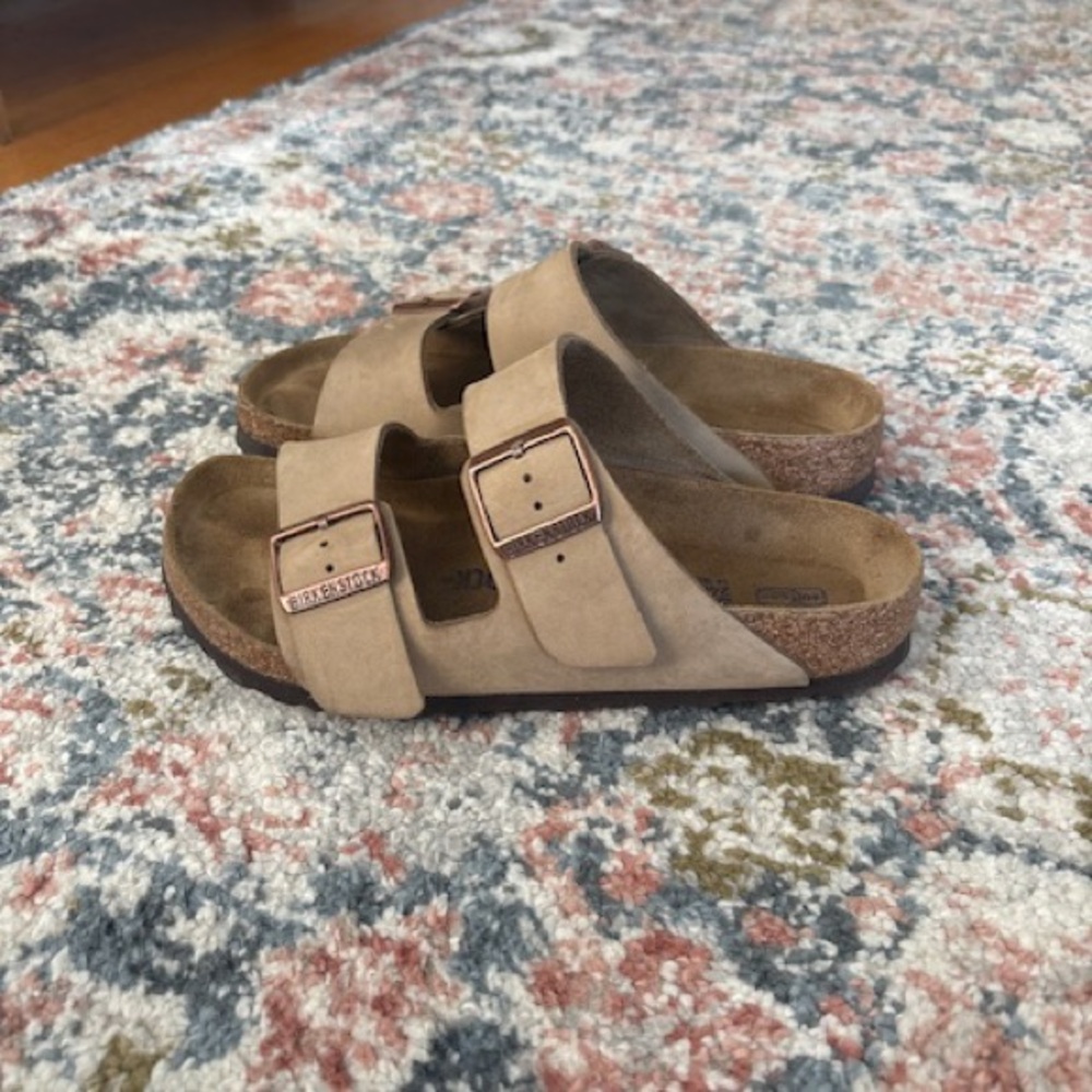 Birkenstock Tan Sandals Two-Strap Comfort - Picture 3 of 5
